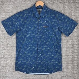 Dixxon‎ x Black Rifle Coffee Co D-Lite Llama Shirt Mens Medium Blue Short Sleeve
